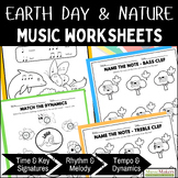 Music Worksheet for Spring Nature to Practice Music Elements