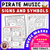 Music Worksheets - 12 Music Signs and Symbols Maze Puzzles