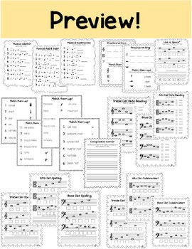 Music Worksheets for Beginners by Mrs Christine Bryant | TpT