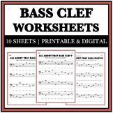 Music Worksheets - Bass Clef Note Naming