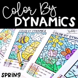 Music Worksheets: Color By Dynamics - Spring Themed
