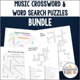 Music Worksheets Crossword & Word Search Puzzles