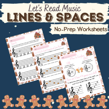 Preview of Music Worksheets: Lines and Spaces (Steps to Reading Music) General Music