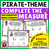 Music Worksheets - Music Note Values - Complete the Measur