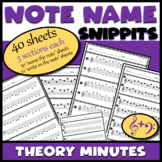 Note Name Music Worksheets - Treble Clef & Bass Clef Note 