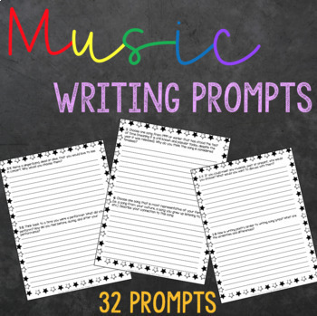 Preview of Music Writing Prompts for Distance Learning