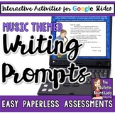Distance Learning Music Writing Prompts for Google Slides