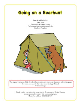 Music And Literacy Lesson Using The Bear Hunt Song Includes Mp3 Files