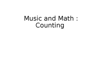 Preview of Music and Math Multiscensory activites for Counting and Addition Through 5