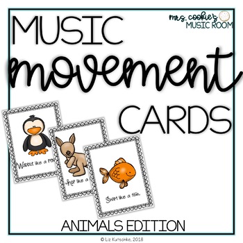 Preview of Music and Movement Cards Animals Edition