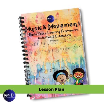 Preview of Music and Movement Lesson Plan Canva Editable Template EYLF Family Daycare