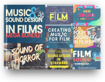 Preview of Film Music and Sound Design in Cinema - MEGA GROWING RESOURCE BUNDLE!