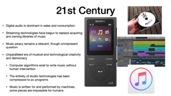 Preview of Music and Technology Presentation (PowerPoint)