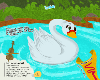 Preview of Music and movement in a Box activity kit, "Le cygne"
