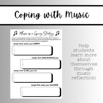 Preview of Music as a Coping Strategy - Teen Coping Skills for Mental Wellness