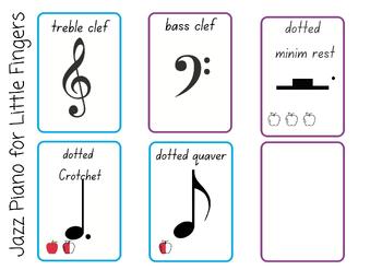 Preview of Music cards- notes, rests signs and clefs with a number of beats (FILE 3)