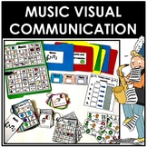 Music class visual communication icons and pictures for sc
