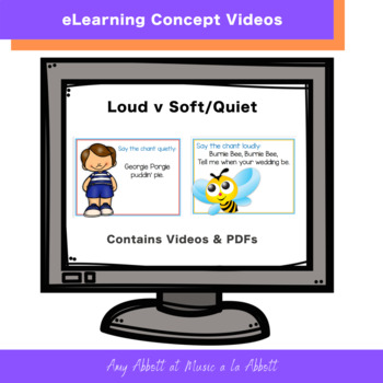 Preview of Music eLearning: Concept Videos and PDFs for Loud vs. Soft/Quiet