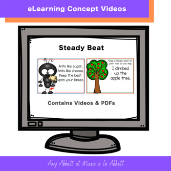 Preview of Music eLearning: Concept Videos and PDFs for Steady Beat