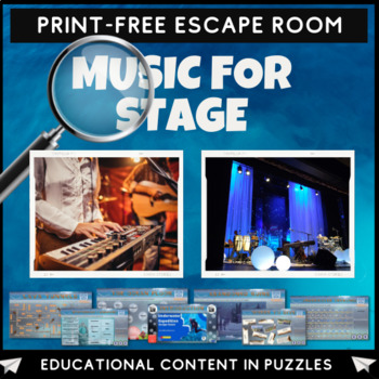 Preview of Music for Stage Quiz Escape Room