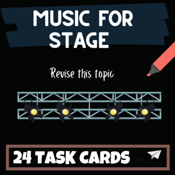 Preview of Music for Stage Task Cards