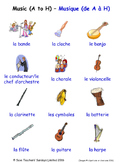 Music in French Word searches / Wordsearches