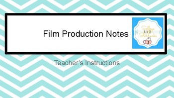 Preview of Music in Movies: Film Production GUIDED NOTES AND POWERPOINT