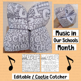 Music in Our Schools Month Craft Cootie Catcher Activities