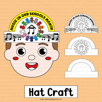Preview of Music in Our Schools Month Hat Craft Activities Crown Headband Writing Art