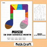 Music in Our Schools Month Math Craft Color by Number Acti