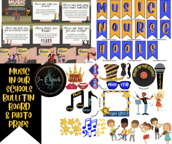Preview of Music in our Schools Bulletin Board/Photo Booth Props Set