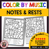 Music in our Schools Month MIOSM - 28 Color by Music Notes