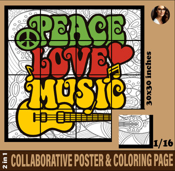 Preview of Music in our Schools Month MIOSM Activities Collaborative coloring poster