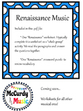Music in the Renaissance - a lesson for Middle Schoolers!