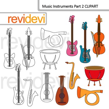 Preview of Music instruments part 2 clip art