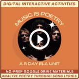 Music is Poetry: 5-Day Unit | High-Interest Poetry Analysi