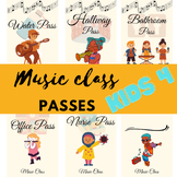 Music kids class Bathroom Pass / Water / Hall / Office / L