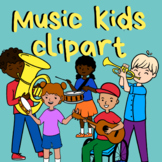 Music kids clip art - distance learning