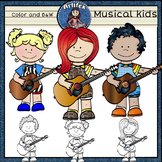 Music kids free! Color and B&W