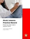 Music Lessons Practice Record