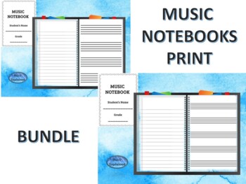 Preview of Music notebook ( regular notebook and staff notebook)  bundle