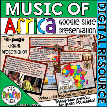 Preview of Music of Africa Google Slides Presentation | Distance Learning