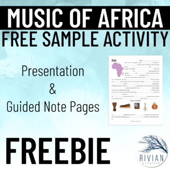 Preview of Music of Africa from Music Cultures a World Music Unit SAMPLE FREEBIE