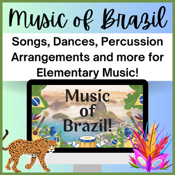 Preview of Music of Brazil Lesson Plan and Percussion Arrangements for Elementary Music!