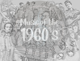 Music of the 1960s coloring pages- Set of 16