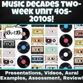 Music of the Decades 40s-2010s TWO WEEK Unit!