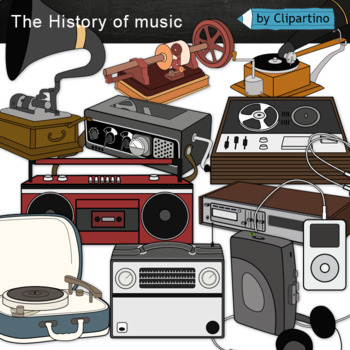 Preview of Music player Clip Art