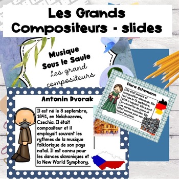 Preview of Music primary-junior FRENCH Composers - Slides - Posters