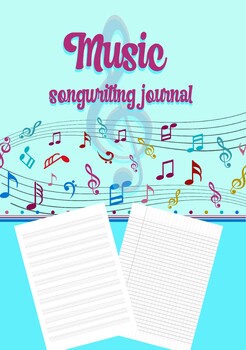 Preview of Music songwriting journal: Blank Sheet Music, Lyric Diary and Manuscript Paper