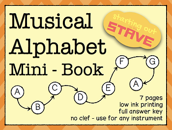 Preview of Musical Alphabet Mini Book
